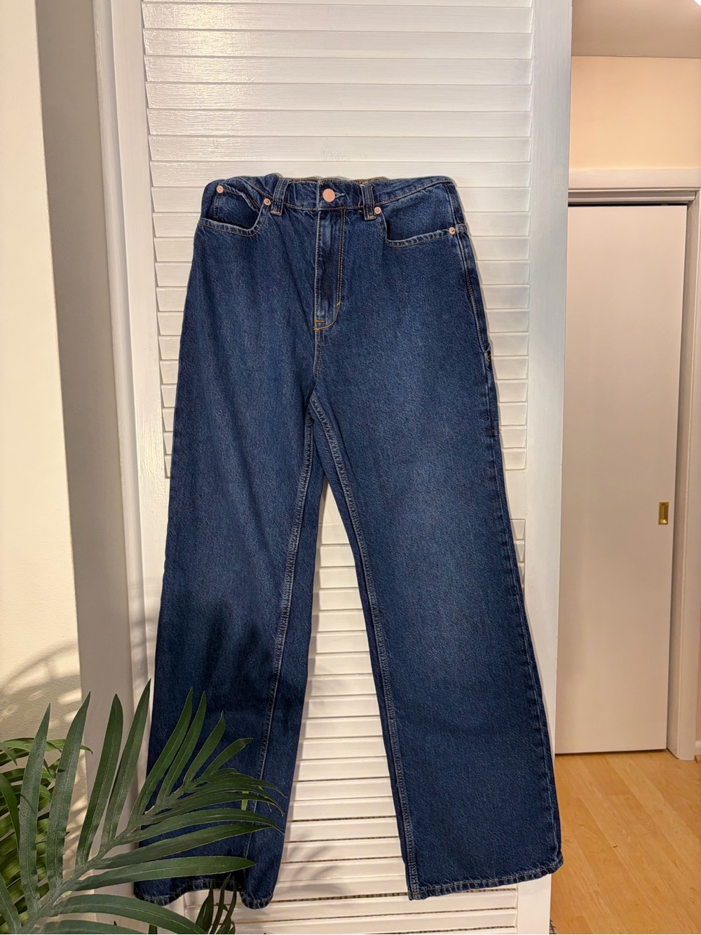 We The Free Wide-Leg Jeans in Deep Blue Denim